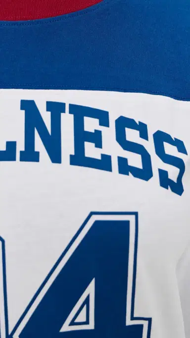 Sporty & Rich Wellness 94 Long Football Tee White/Ruby/Team Blue | Thumbnail 6 Sporty & Rich Wellness 94 Long Football Tee White/Ruby/Team Blue | Thumbnail 6