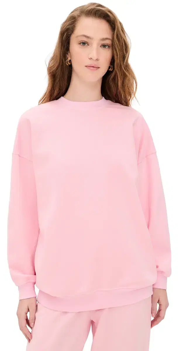 Crew Neck weatshirt trawberry Cream