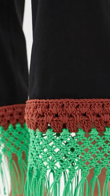 Rosie Assoulin Macrame Pizzants Pants Black | Thumbnail 6 Rosie Assoulin Macrame Pizzants Pants Black | Thumbnail 6