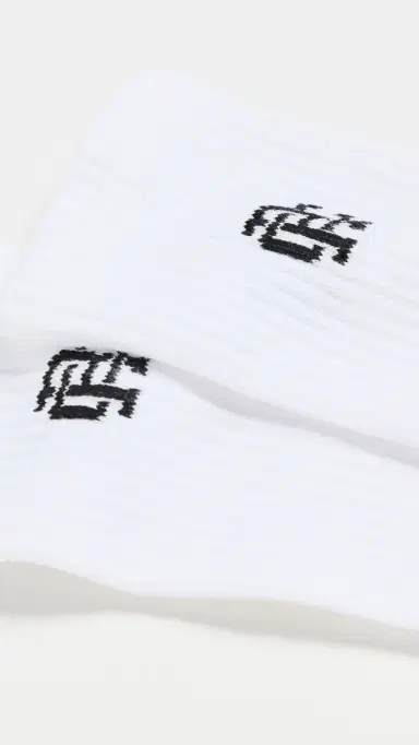 Reigning Champ 3 Pack Classic Crew Socks White | Thumbnail 3
