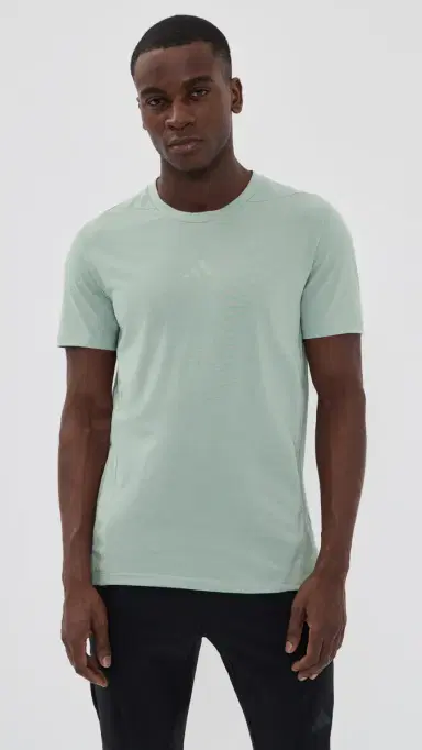 adidas Designed For Training 3 Stripe Workout Tee Wonder age | Thumbnail 2 adidas Designed For Training 3 Stripe Workout Tee Wonder age | Thumbnail 2
