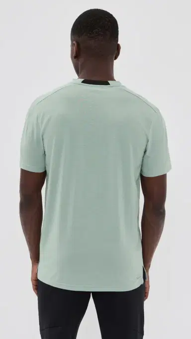 adidas Designed For Training 3 Stripe Workout Tee Wonder age | Thumbnail 3 adidas Designed For Training 3 Stripe Workout Tee Wonder age | Thumbnail 3