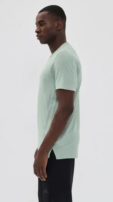 adidas Designed For Training 3 Stripe Workout Tee Wonder age | Thumbnail 4 adidas Designed For Training 3 Stripe Workout Tee Wonder age | Thumbnail 4