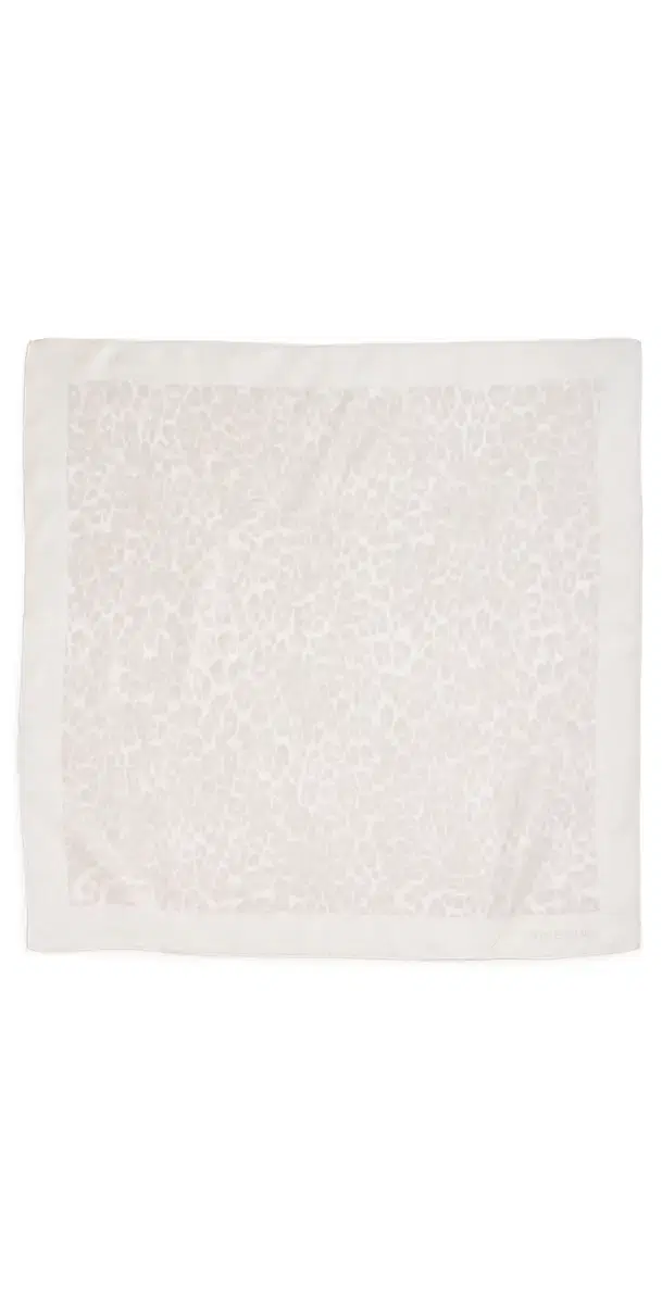 York Silk Scarf Washed White Leopard One Size