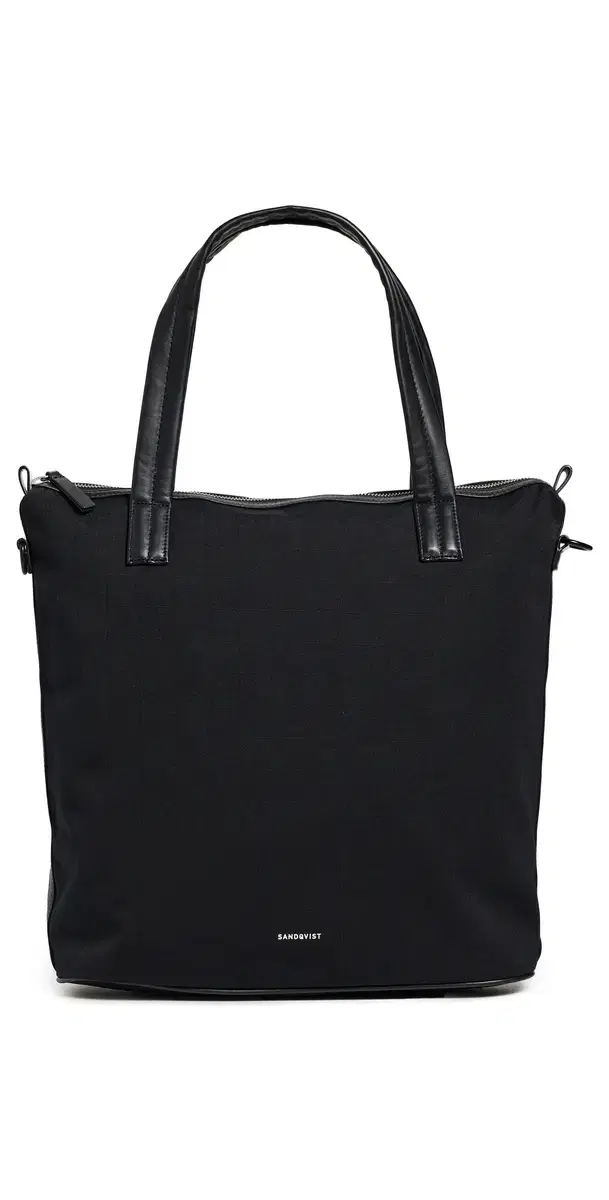 Everyday Zipper Tote Bag Black One Size
