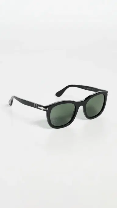 PERSOL 0PO3395S Sunglasses Black/Green One Size | Thumbnail 4 PERSOL 0PO3395S Sunglasses Black/Green One Size | Thumbnail 4