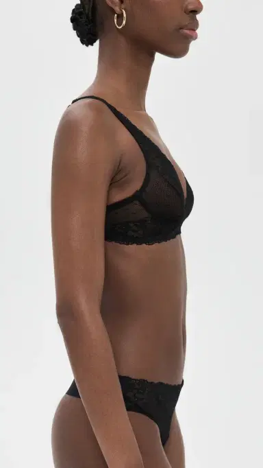 Commando Double Take Lace Bralette Black S/M | Thumbnail 4