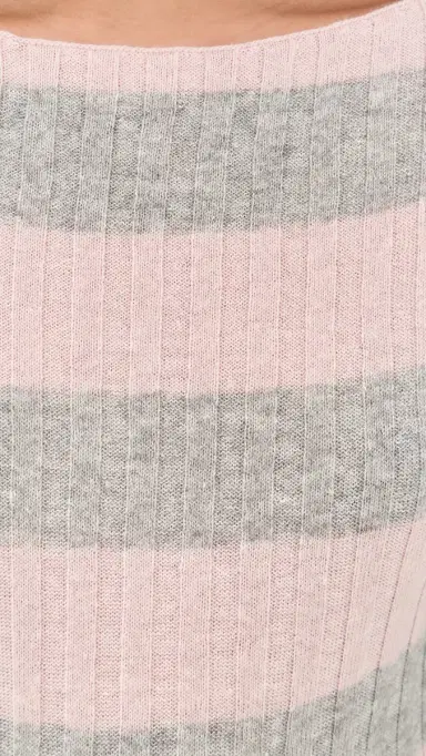 Guest In Residence triped Rib Cashmere Dress Powder Pink/tone | Thumbnail 6