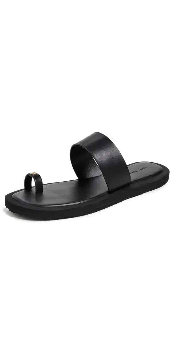 Tory Burch Toe Ring Flip Flops Perfect Black / Perfect Black