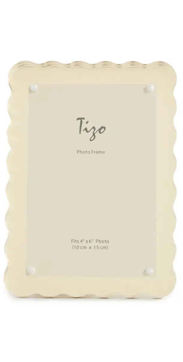 Tizo Design Lucite Frame Wave Design Gold 4x6 Gold One Size