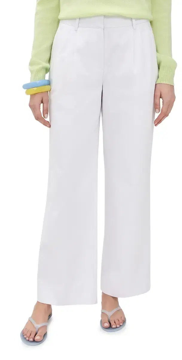 Rowing Blazers Pleated Denim Trousers White