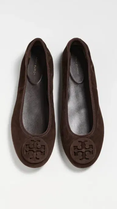 Tory Burch Reva Travel Ballet Flats Dark Cocoa 6 | Thumbnail 2