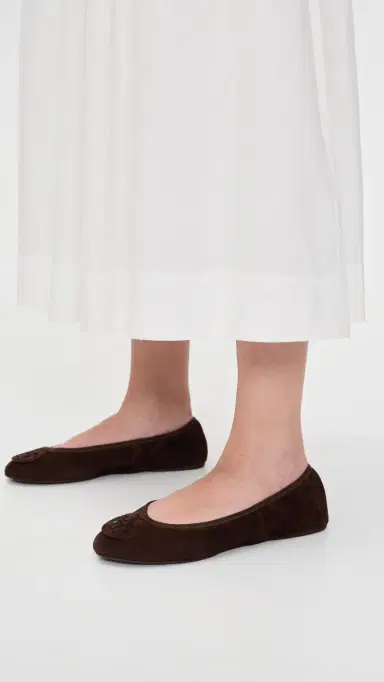 Tory Burch Reva Travel Ballet Flats Dark Cocoa 6 | Thumbnail 3