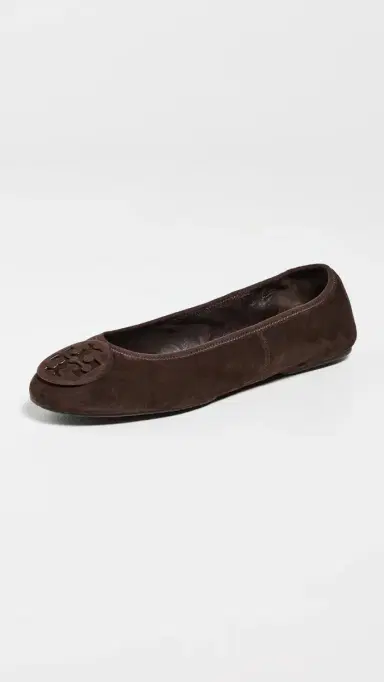 Tory Burch Reva Travel Ballet Flats Dark Cocoa 6 | Thumbnail 5