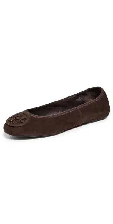 Tory Burch Reva Travel Ballet Flats Dark Cocoa 6 | Thumbnail 1
