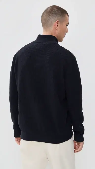 NN07 Danny Half Zip Sweater Navy Blue | Thumbnail 3