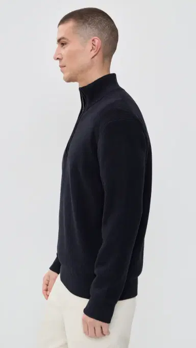 NN07 Danny Half Zip Sweater Navy Blue | Thumbnail 4