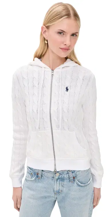 Polo Ralph Lauren Cotton Cable Knit Hoodie | Thumbnail 1 Polo Ralph Lauren Cotton Cable Knit Hoodie | Thumbnail 1