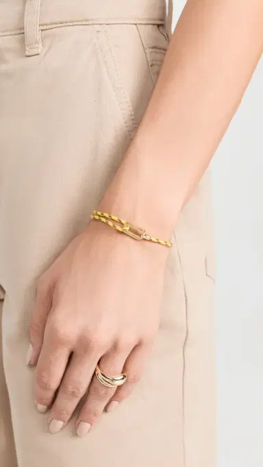 Gorjana Link Paracord Bracelet Yellow One Size | Thumbnail 3
