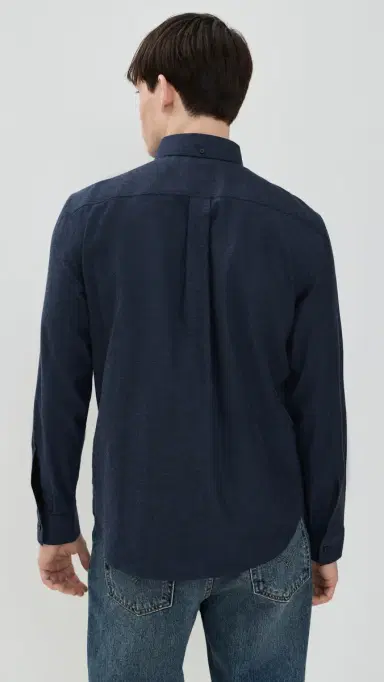 Billy Reid Tuscumbia Classic Shirt Navy | Thumbnail 3