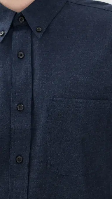 Billy Reid Tuscumbia Classic Shirt Navy | Thumbnail 6