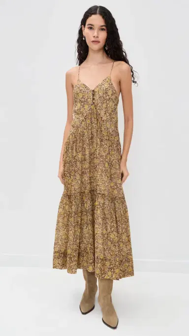 Isabel Marant Étoile Sabba Dress Khaki | Thumbnail 2 Isabel Marant Étoile Sabba Dress Khaki | Thumbnail 2