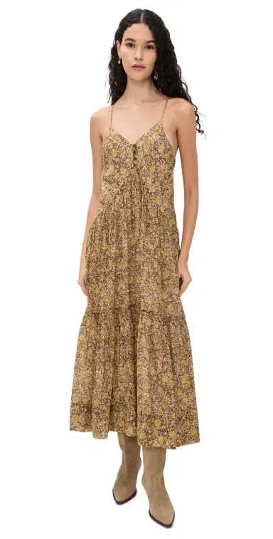 Isabel Marant Étoile Sabba Dress Khaki | Thumbnail 1 Isabel Marant Étoile Sabba Dress Khaki | Thumbnail 1
