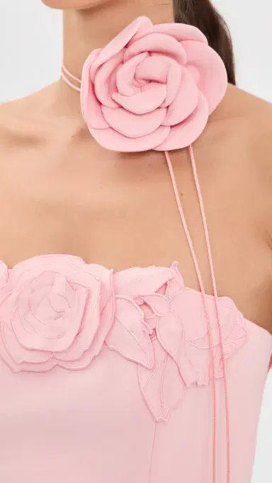 Leo Lin Roselle Applique Bustier Mini Dress Blush Pink | Thumbnail 6 Leo Lin Roselle Applique Bustier Mini Dress Blush Pink | Thumbnail 6