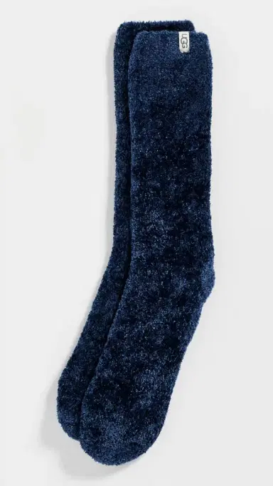 UGG Leda Cozy Socks Navy One Size | Thumbnail 2 UGG Leda Cozy Socks Navy One Size | Thumbnail 2