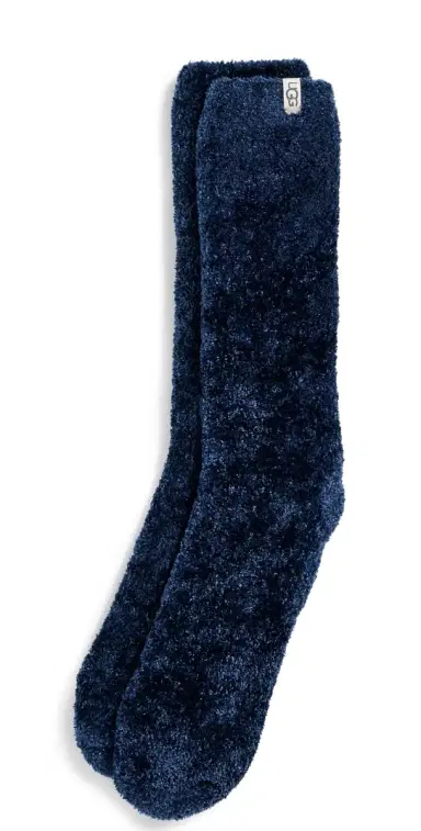 UGG Leda Cozy Socks Navy One Size | Thumbnail 1 UGG Leda Cozy Socks Navy One Size | Thumbnail 1