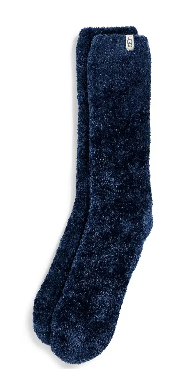 Leda Cozy Socks Navy One Size