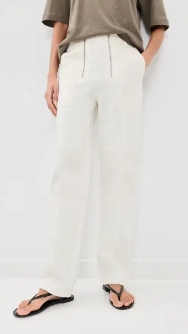 Tibi Patchwork Twill Cargo Fischer Jeans White 27 | Thumbnail 2