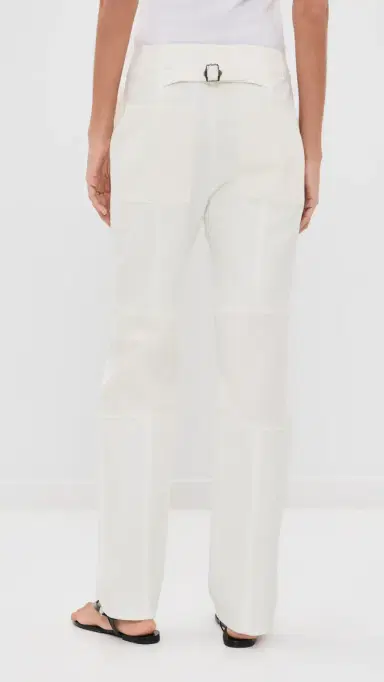 Tibi Patchwork Twill Cargo Fischer Jeans White 27 | Thumbnail 3