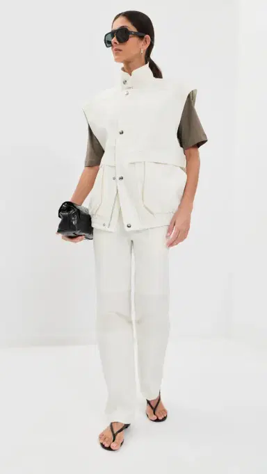 Tibi Patchwork Twill Cargo Fischer Jeans White 27 | Thumbnail 5