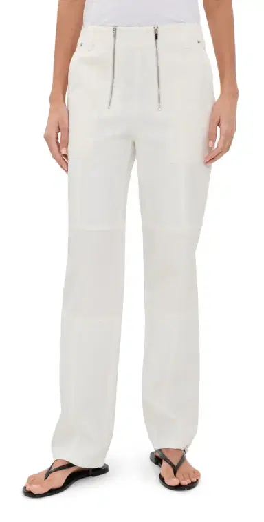 Tibi Patchwork Twill Cargo Fischer Jeans White 27 | Thumbnail 1