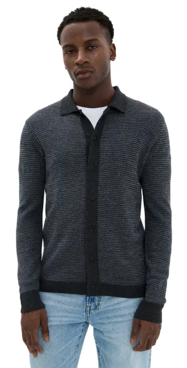 Taylor Stitch The Nichols Birdseye Polo Navy Birdseye 40 | Thumbnail 1