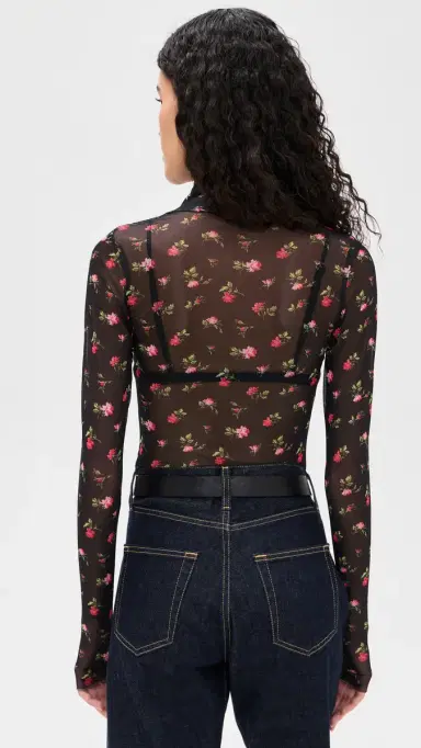 AFRM Zadie Top New Rose Ditsy | Thumbnail 3