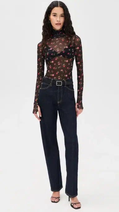 AFRM Zadie Top New Rose Ditsy | Thumbnail 5