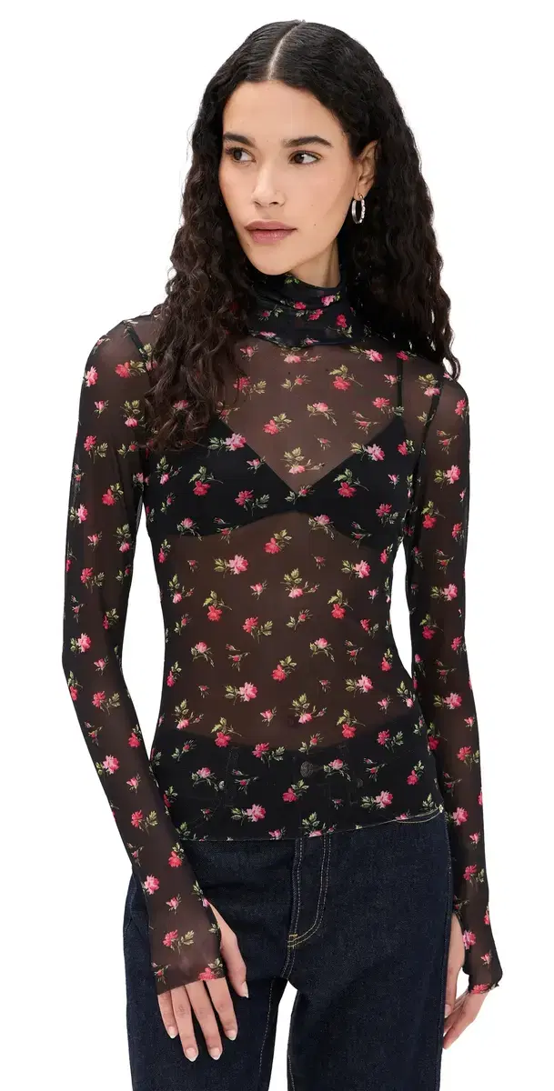 Zadie Top New Rose Ditsy