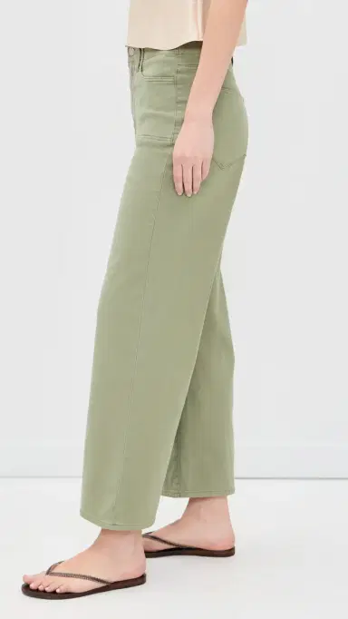PAIGE Anessa Jeans with Stitch Thru Utility Pockets Vintage Oak Moss 31 | Thumbnail 4