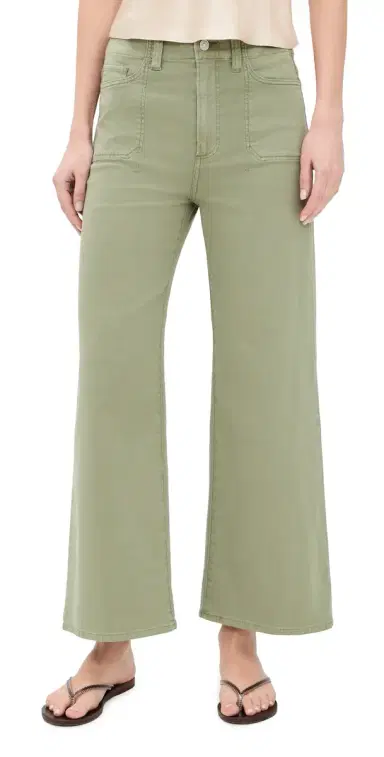 PAIGE Anessa Jeans with Stitch Thru Utility Pockets Vintage Oak Moss 31 | Thumbnail 1