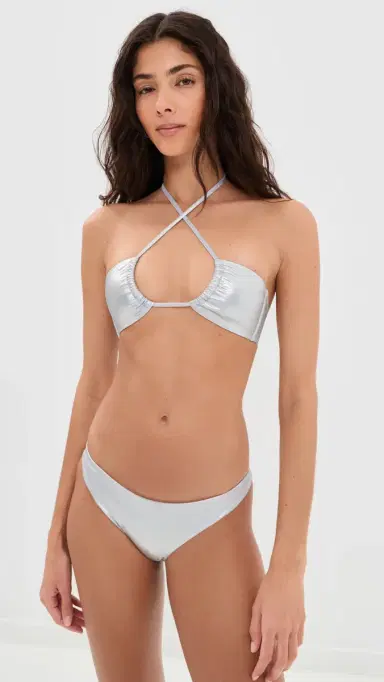 STAUD Paradise Bikini Top ilver | Thumbnail 6