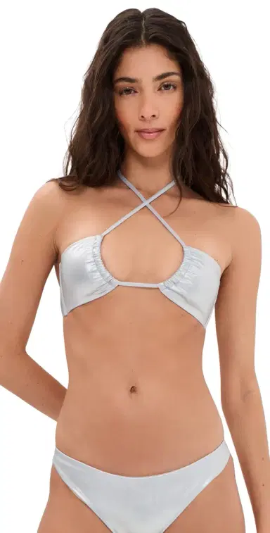 STAUD Paradise Bikini Top ilver | Thumbnail 1