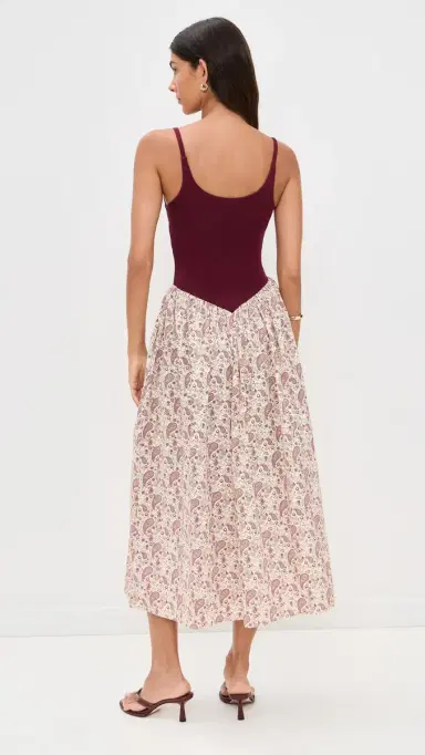 LE BOP Alix Paisley Dress Burgundy Paisely | Thumbnail 3 LE BOP Alix Paisley Dress Burgundy Paisely | Thumbnail 3