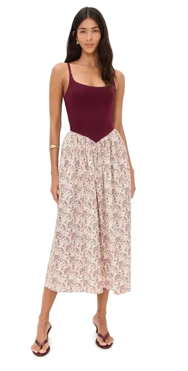 LE BOP Alix Paisley Dress Burgundy Paisely | Thumbnail 1 LE BOP Alix Paisley Dress Burgundy Paisely | Thumbnail 1