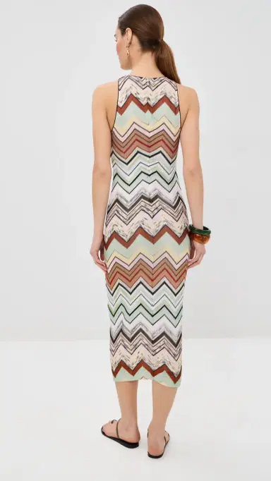 Missoni Midi Dress Multi Green/Camel/White/Pink 36 | Thumbnail 4