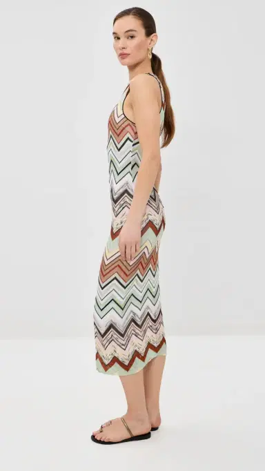 Missoni Midi Dress Multi Green/Camel/White/Pink 36 | Thumbnail 5
