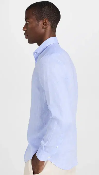 Frescobol Carioca Antonio Linen Shirt Baby Blue | Thumbnail 4 Frescobol Carioca Antonio Linen Shirt Baby Blue | Thumbnail 4