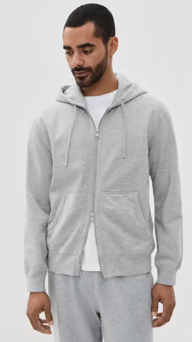 REIGNING CHAMP Mid-Weight Terry Standard Zip Hoodie Hgrey M | Thumbnail 2