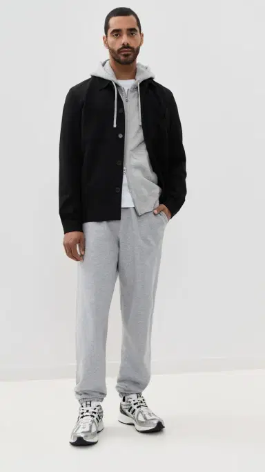REIGNING CHAMP Mid-Weight Terry Standard Zip Hoodie Hgrey M | Thumbnail 5